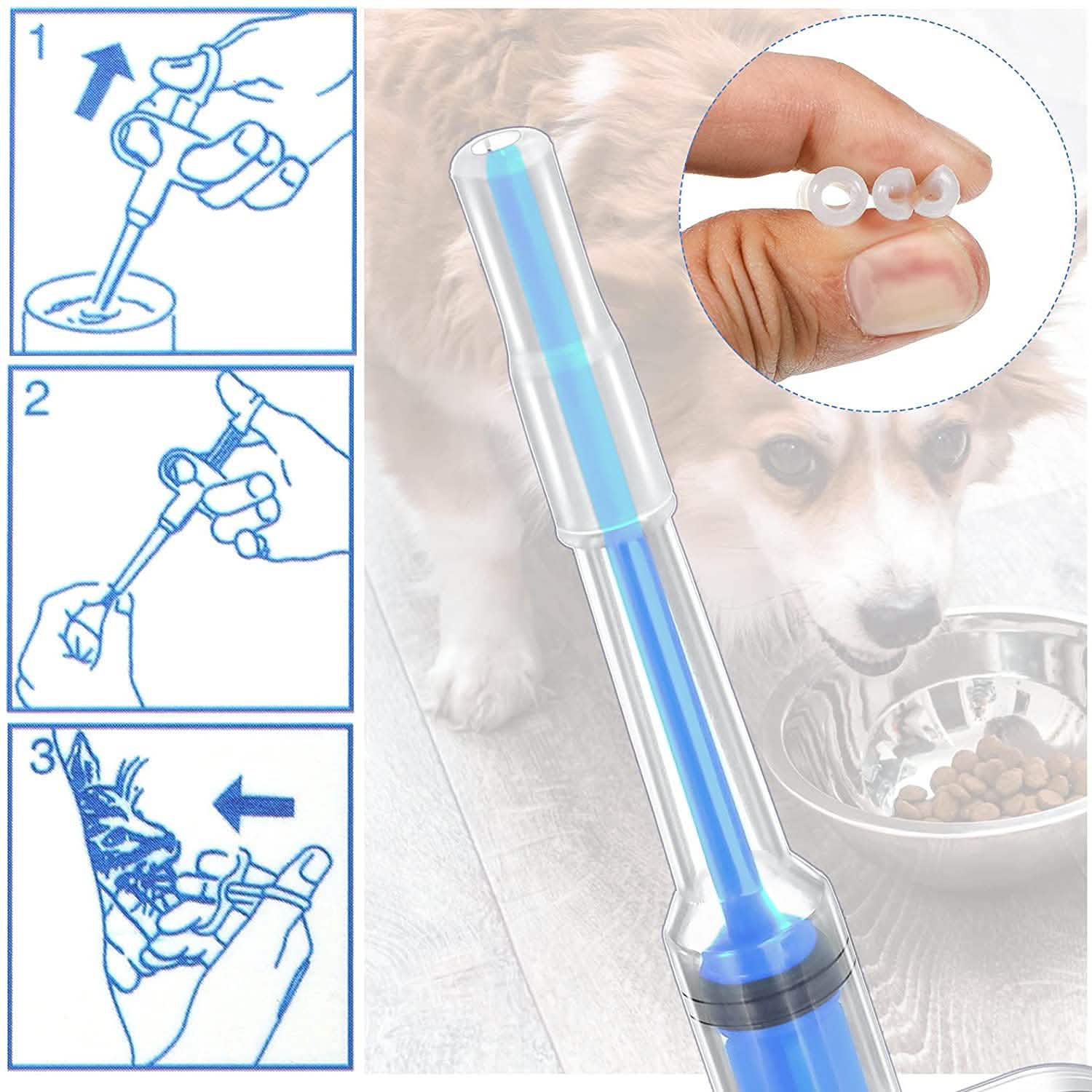 2-Piece: Pet Tablet Syringe Pusher