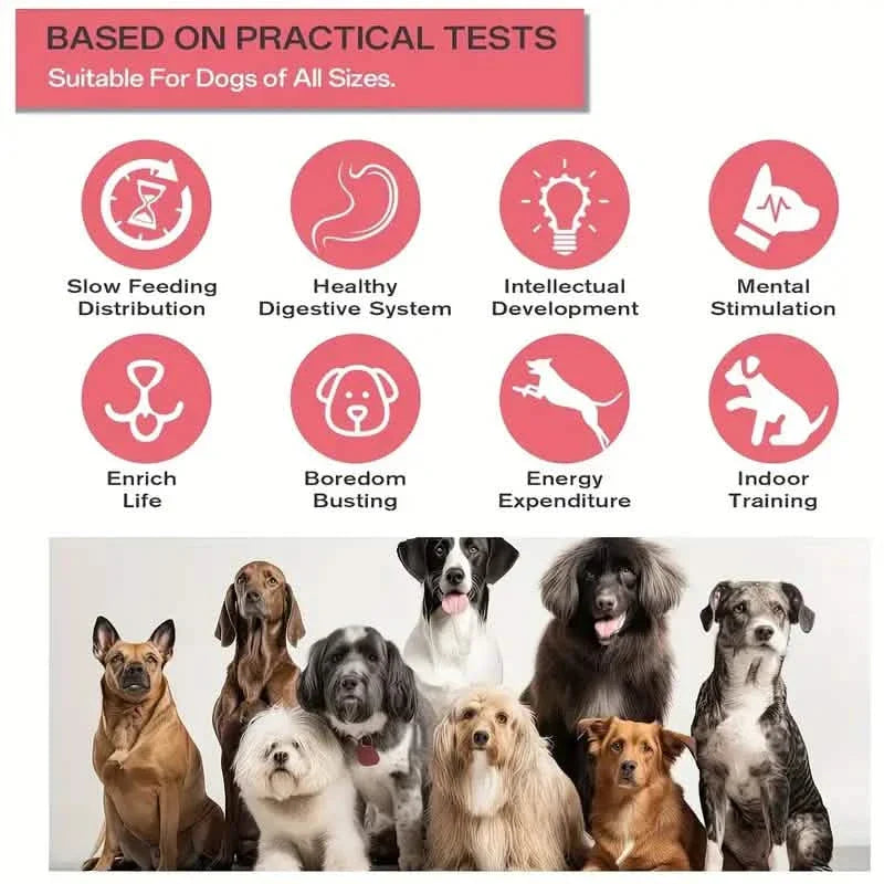 Dog Puzzle Toy with Adjustable Treat Dispensing